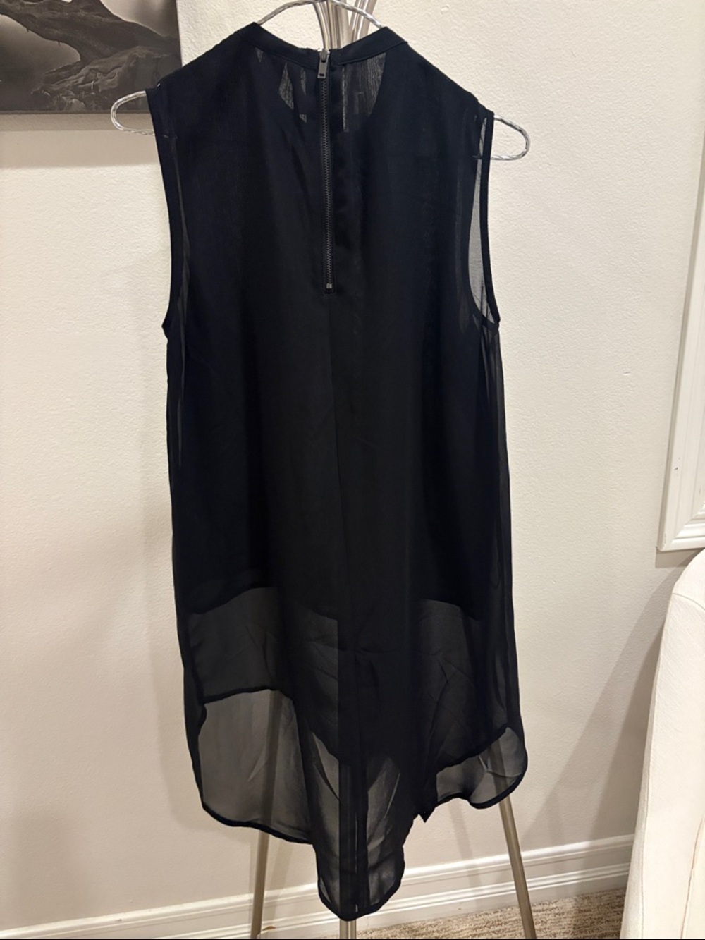 H&M Black Sleeveless Sheer Asymmetric Camisole - Picture 4 of 4
